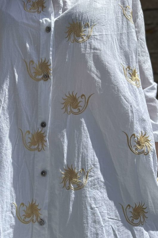 Sa Caleta Soleil High Low Shirt White /10