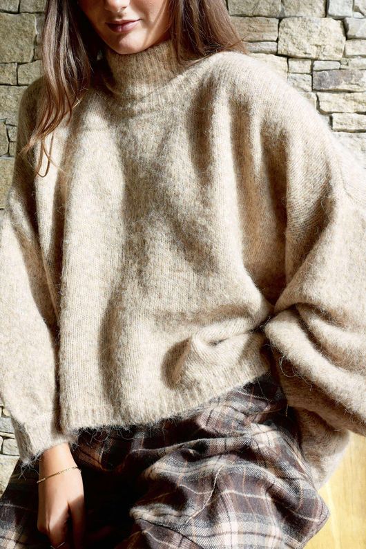 Sadaka Batwing Knit Camel Marl /6 *pre order due approx 4 days