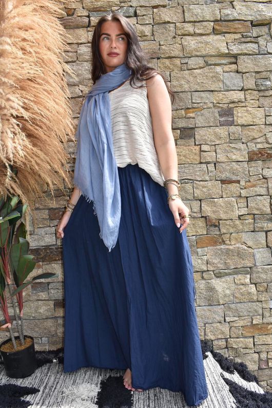 Samba Cotton Skirt Navy
