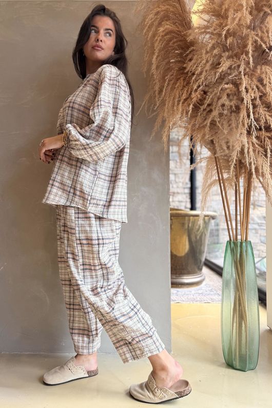 Santa Fe Check Hugh Shirt Antique Rose