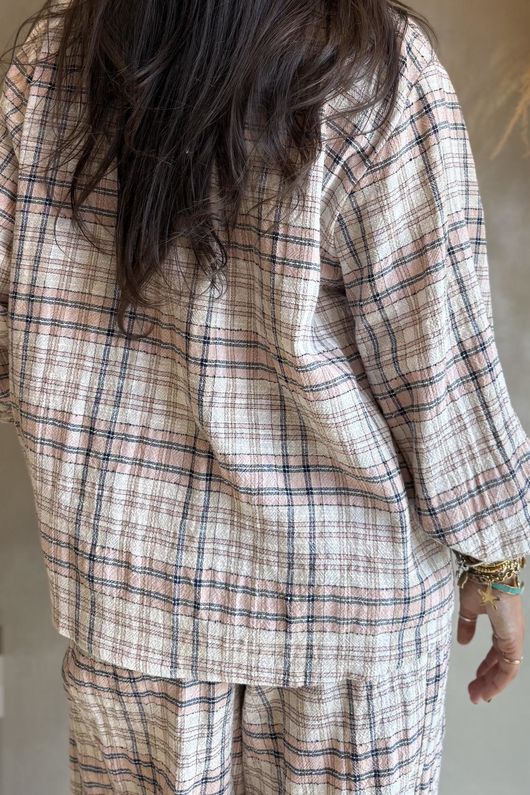 Santa Fe Check Hugh Shirt Antique Rose