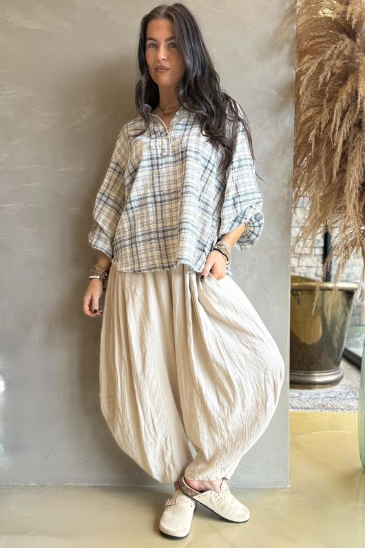 Santa Fe Check Hugh Shirt Baby Blue