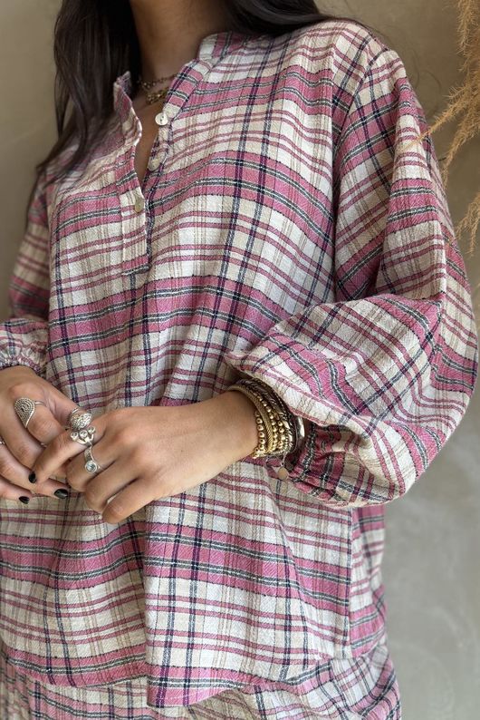 Santa Fe Check Hugh Shirt Candy