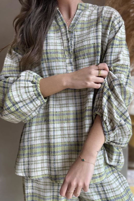 Santa Fe Check Hugh Shirt Olive