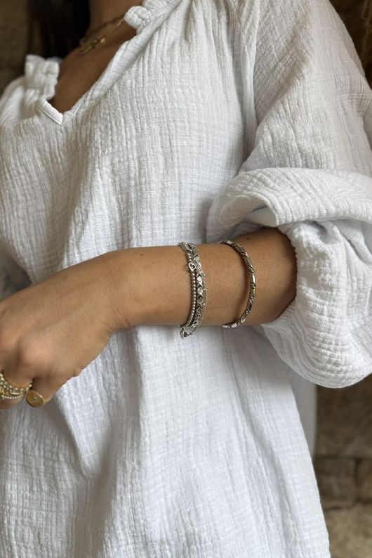 Santos Cushion Cotton Heathcliff Top White