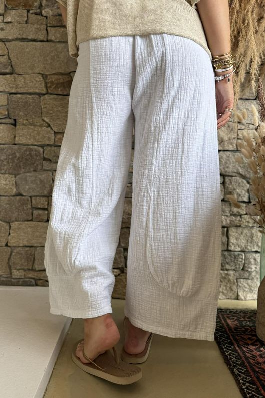 Santos Cushion Cotton Quirky 7/8 Pant White