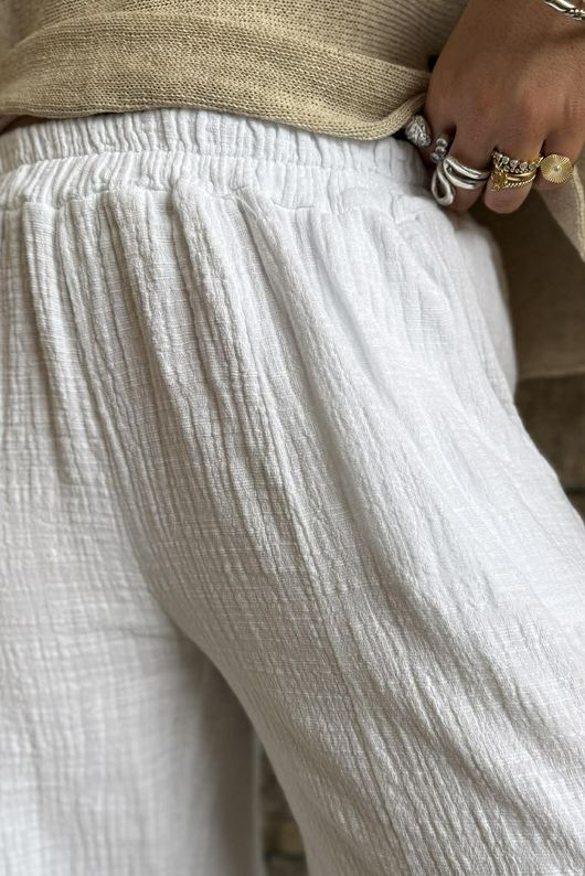 Santos Cushion Cotton Quirky 7/8 Pant White
