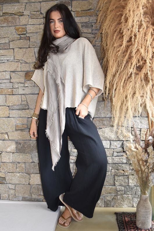 Santos Cushion Cotton Quirky Pant Black