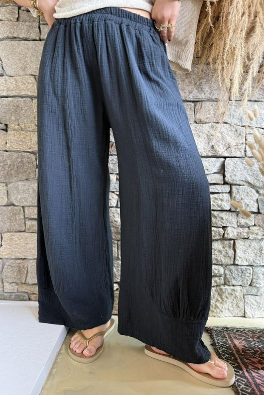 Santos Cushion Cotton Quirky Pant Black