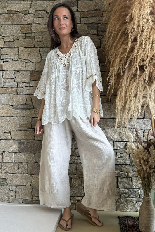 Santos Cushion Cotton Quirky Pant Calico