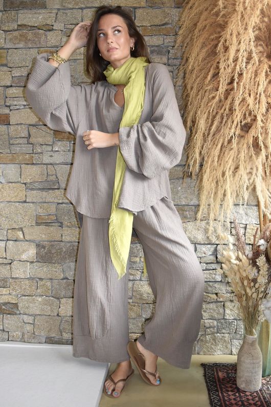 Santos Cushion Cotton Quirky Pant Earth