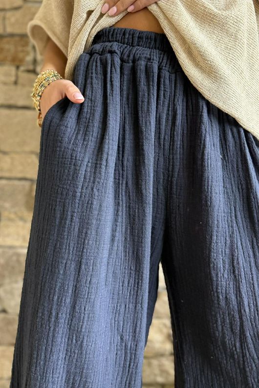 Santos Cushion Cotton Quirky Pant Navy