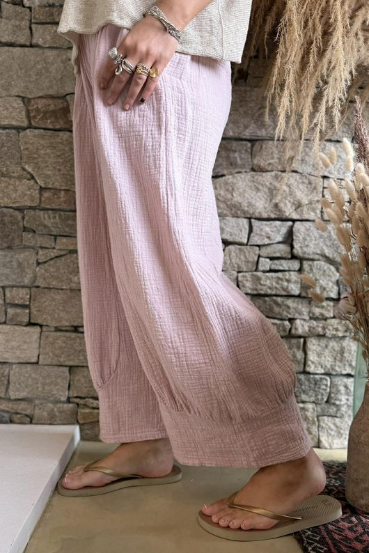 Santos Cushion Cotton Quirky Pant Rose