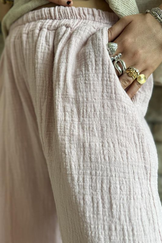 Santos Cushion Cotton Quirky Pant Rose