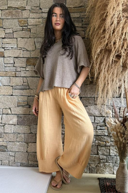 Santos Cushion Cotton Quirky Pant Tuscan Sun