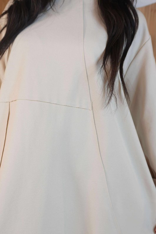 Scuba Stretch Asymmetric Dress Stone