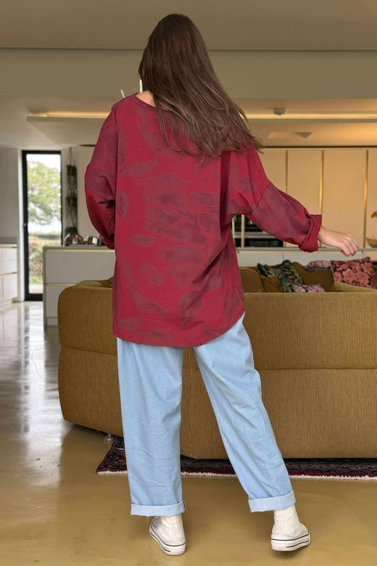 Shadow Bloom Sweatshirt Bordeaux