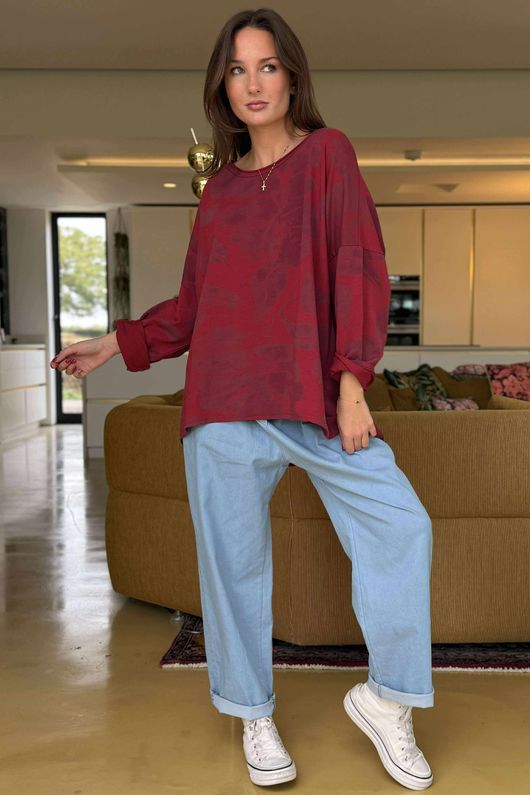Shadow Bloom Sweatshirt Bordeaux