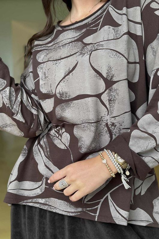 Shadow Bloom Sweatshirt Chocolate