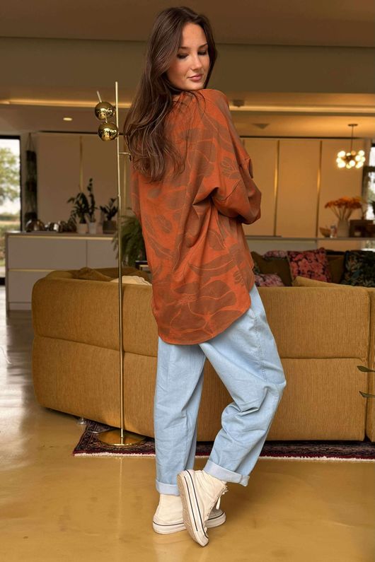 Shadow Bloom Sweatshirt Rust