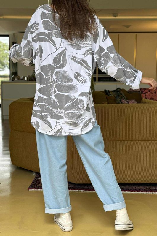 Shadow Bloom Sweatshirt White