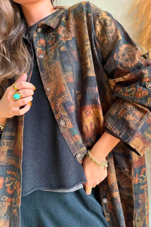 Shangri-La Longline Pocketed Shirt Jacket 1 