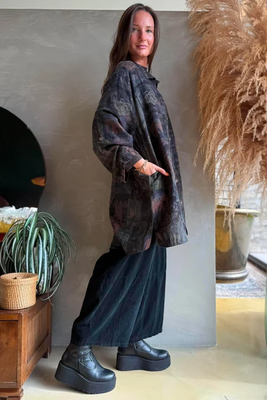 Shangri-La Longline Pocketed Shirt Jacket 2 