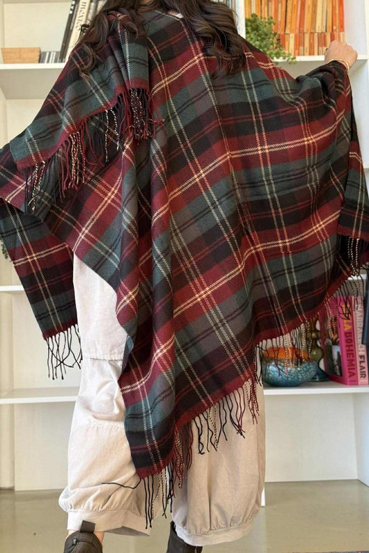 Shetland Plaid Shawl Print 1
