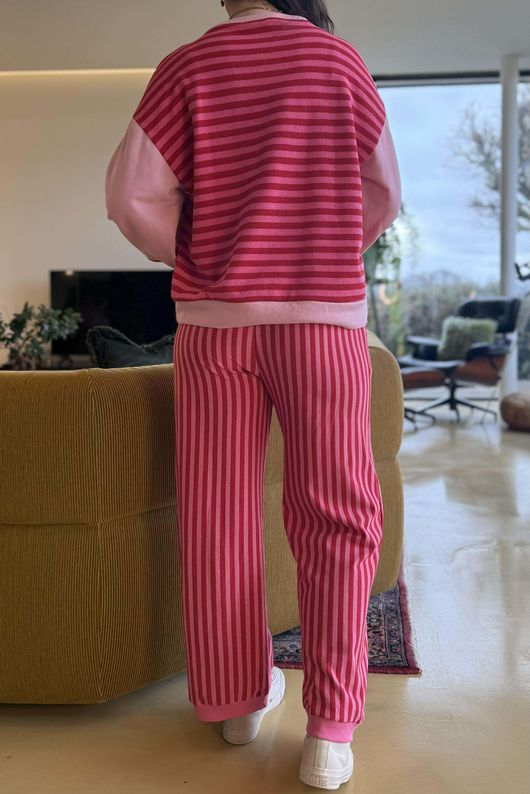 Shoreditch Bell Sleeve Sweat Hot Pink Red