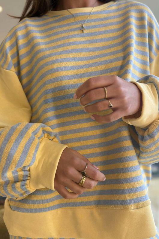 Shoreditch Bell Sleeve Sweat Iceberg Lemonade