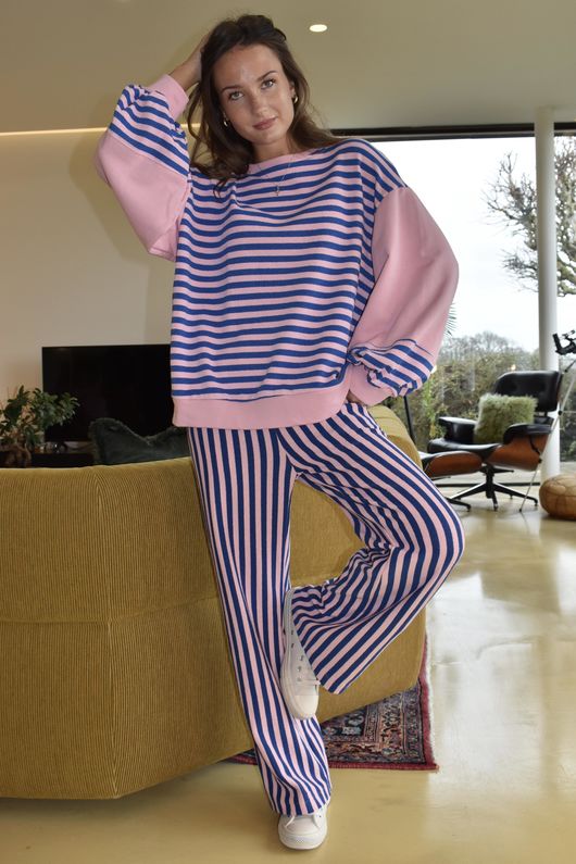 Shoreditch Bell Sleeve Sweat Navy Sweetpea