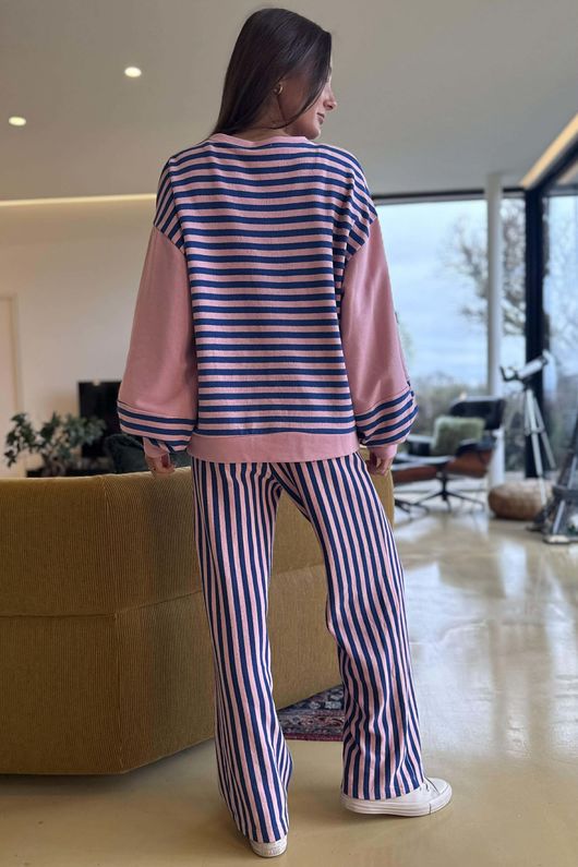 Shoreditch Bell Sleeve Sweat Navy Sweetpea