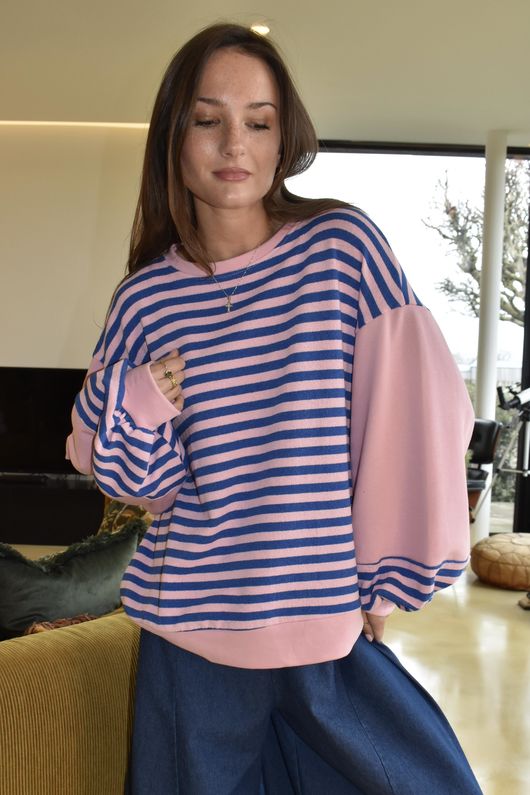 Shoreditch Bell Sleeve Sweat Navy Sweetpea