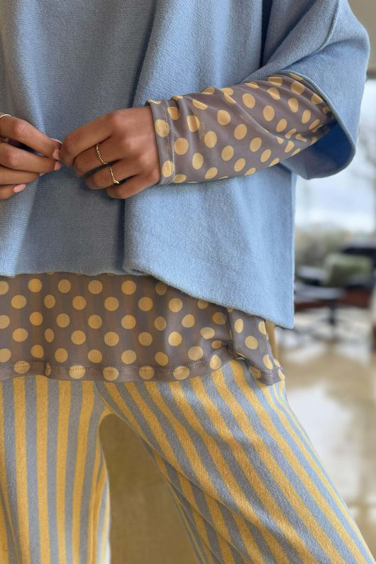 Shoreditch Stripe Lounge Flare Trouser Lemonade & Iceberg 