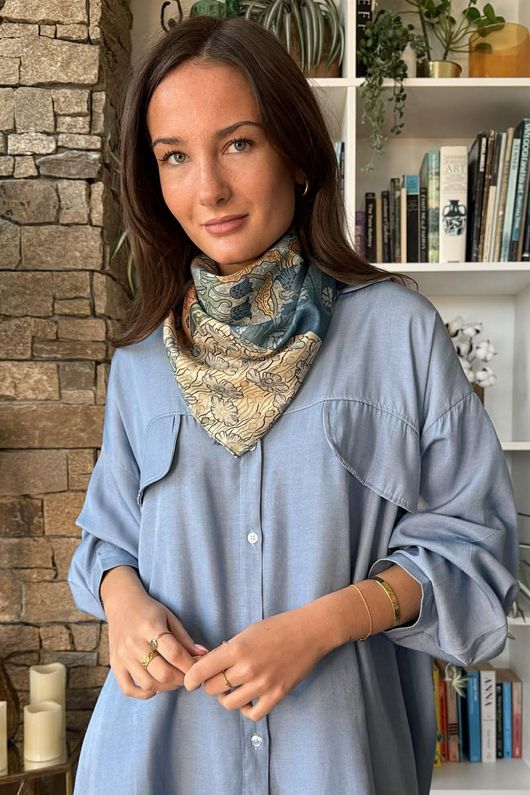 Sicilian Tile Square Scarf 