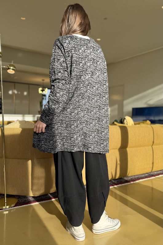 Signature Slub Trapeze Top Black