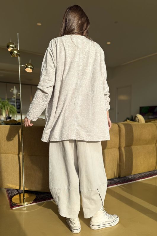 Signature Slub Trapeze Top Stone