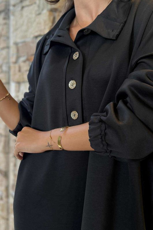 Soft Tech Jersey Funnel Neck Sweatshirt Black
