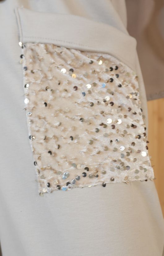 Soft Tech Sequin Pocket Shelby Pant Stone /14=