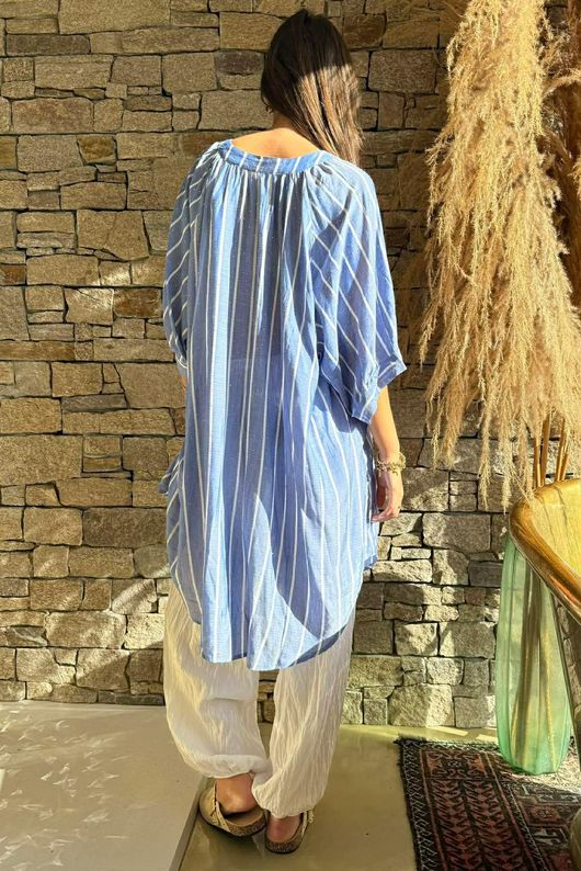 Sorrento Longline Shirt Denim