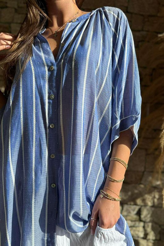 Sorrento Longline Shirt Denim