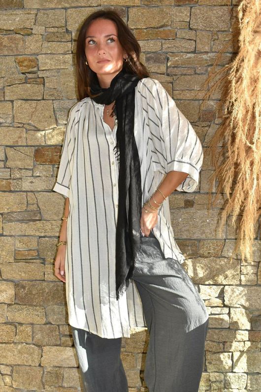 Sorrento Longline Shirt White /34=