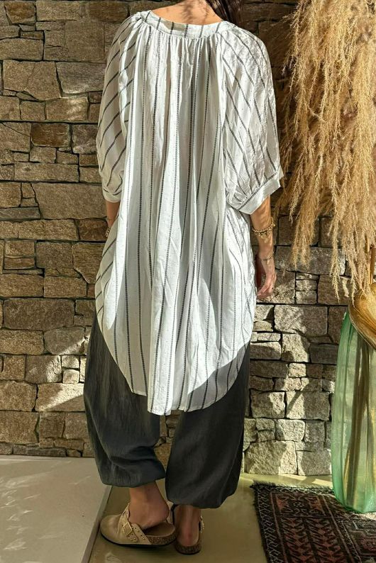 Sorrento Longline Shirt White