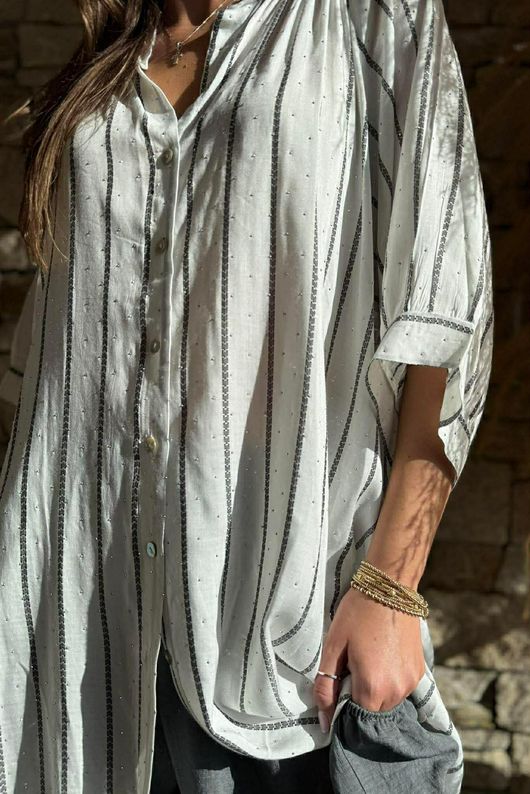 Sorrento Longline Shirt White