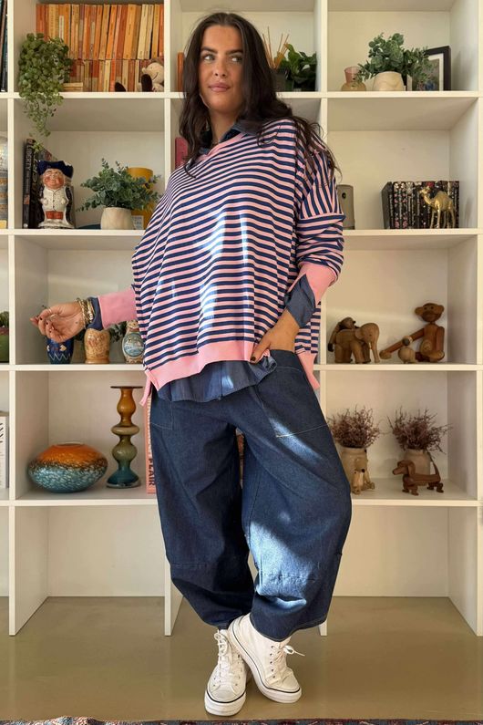 Sunday Morning Chill Sweatshirt Sweetpea & Navy