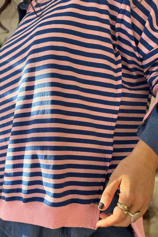 Sunday Morning Chill Sweatshirt Sweetpea & Navy