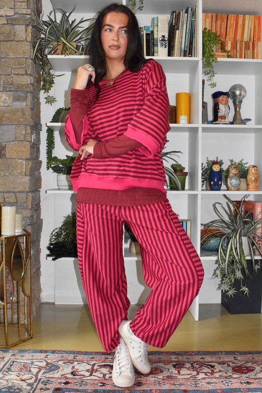Sunday Morning Relaxed Sweatshirt Burgundy & Carmine