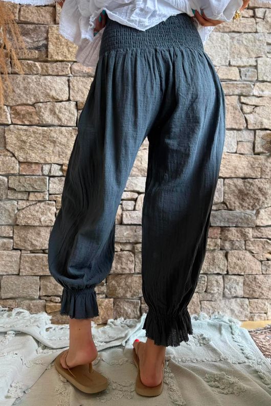Sundaze Cheesecloth Bloomer Pant Charcoal
