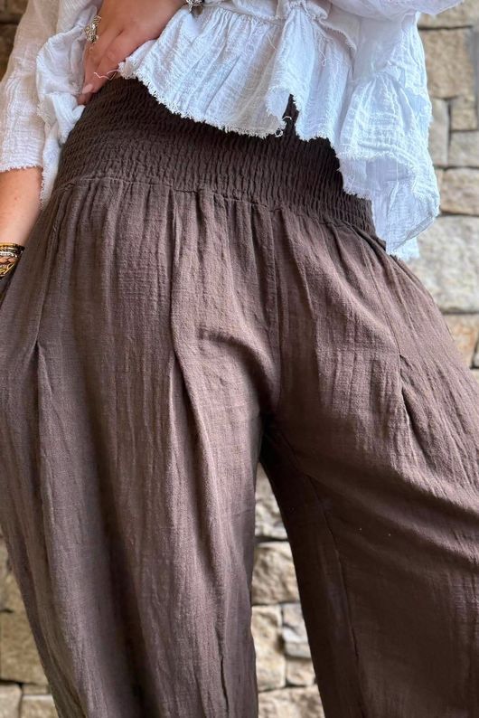 Sundaze Cheesecloth Bloomer Pant Chocolate