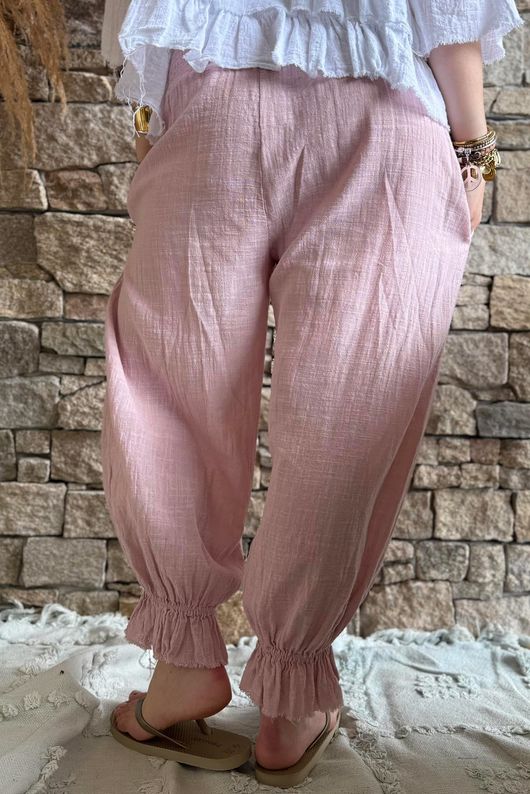 Sundaze Cheesecloth Bloomer Pant Rose